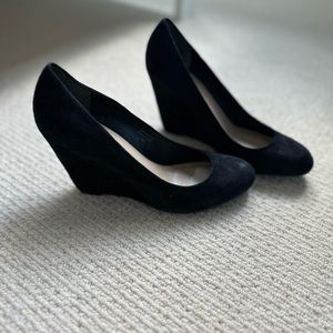 Via Spiga Wedge Heel Suede Pumps